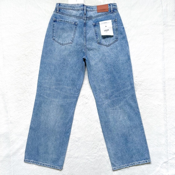 HIDDEN Dad Jean Wide Straight Leg High Rise Distressed Cotton Jeans - Picture 3 of 12